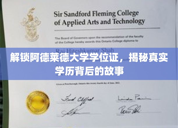 解锁阿德莱德大学学位证，探寻真实学历背后的故事