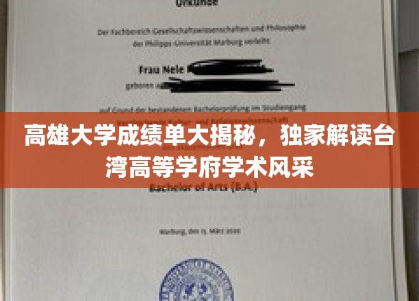 探秘高雄大学，一窥台湾顶尖学府的学术魅力