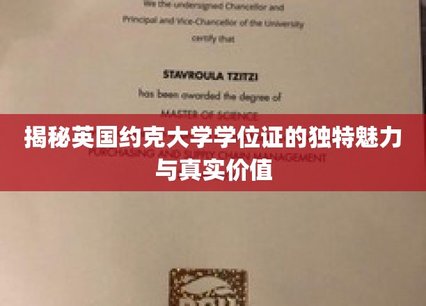 探寻约克大学学位证的非凡魅力与深层价值
