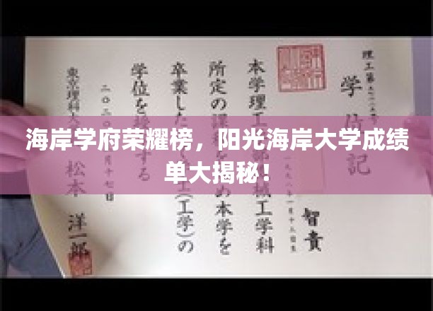 海岸学府荣耀榜，阳光海岸大学成绩单大揭秘！
