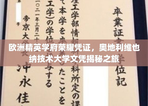 欧洲学府璀璨荣耀，深度揭秘维也纳技术大学文凭背后的故事