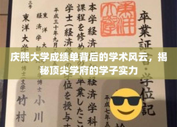 庆熙大学成绩单背后，解码精英学子的学术传奇