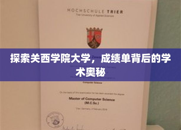 探索关西学院大学，成绩单背后的学术奥秘
