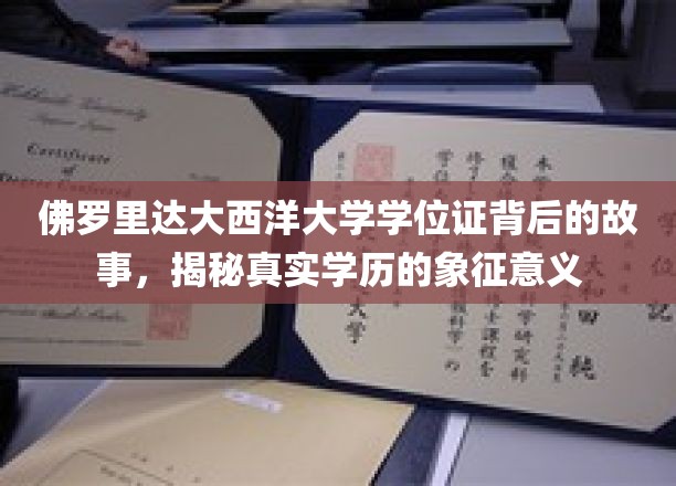 佛罗里达大西洋大学学位证，探寻学历背后的深层价值与传奇故事