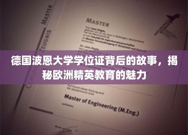 探寻波恩大学学位证背后的传奇，解码欧洲精英教育的独特魅力