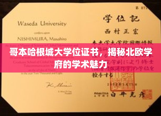 哥本哈根城大学证书背后，探寻北欧学术殿堂的独特风采