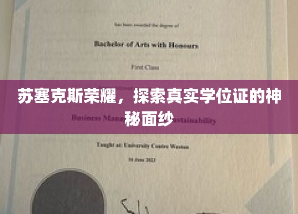 苏塞克斯大学学位证的神秘面纱