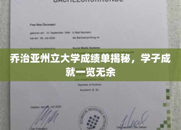 乔治亚州立大学学子风采，成绩单背后的辉煌成就曝光