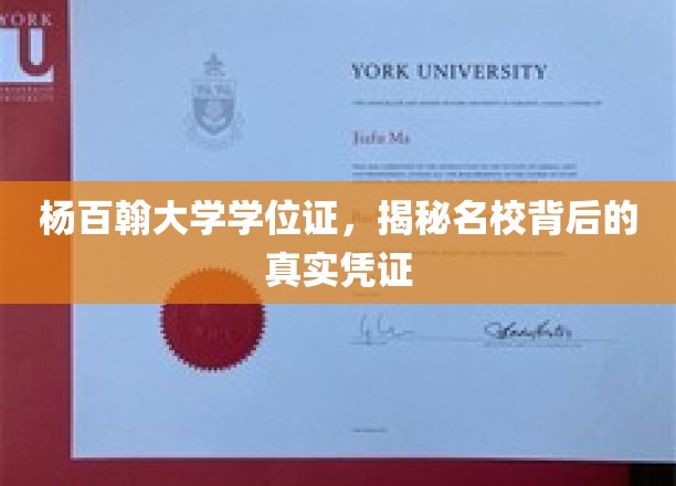 杨百翰大学学位证，揭秘名校背后的真实凭证