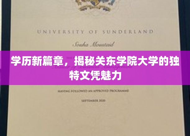 探索关东学院，解锁独特文凭的学术魅力之旅