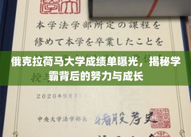 学霸养成记，俄克拉荷马大学成绩单背后的故事
