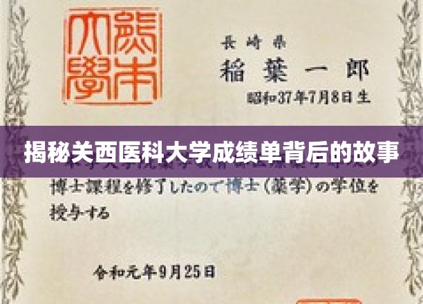 探寻关西医科大学成绩单背后的秘密档案