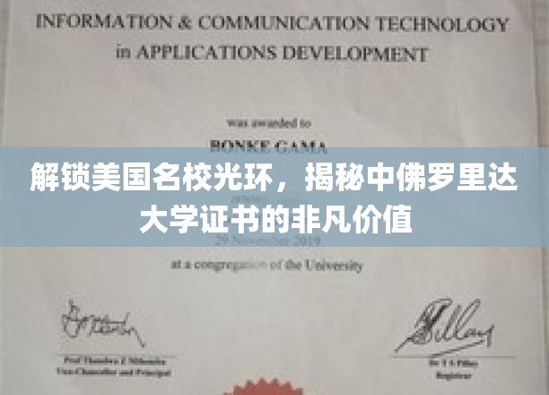 中美教育融合探秘，中佛罗里达大学证书背后的璀璨未来