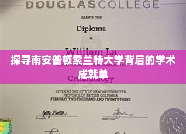 南安普顿索兰特大学，揭秘其卓越学术成果的神秘面纱