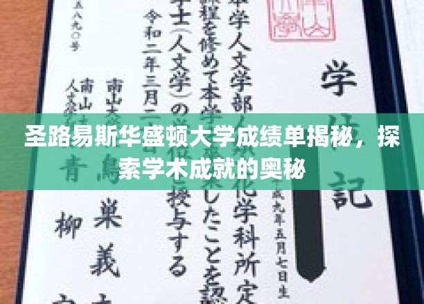 揭开圣路易斯华盛顿大学成绩单背后，探寻学术辉煌的秘密之门