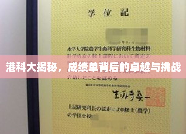 港科大揭秘，揭秘成绩单背后的卓越与成长之路