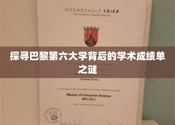 揭秘巴黎第六大学背后的学术成绩单之谜