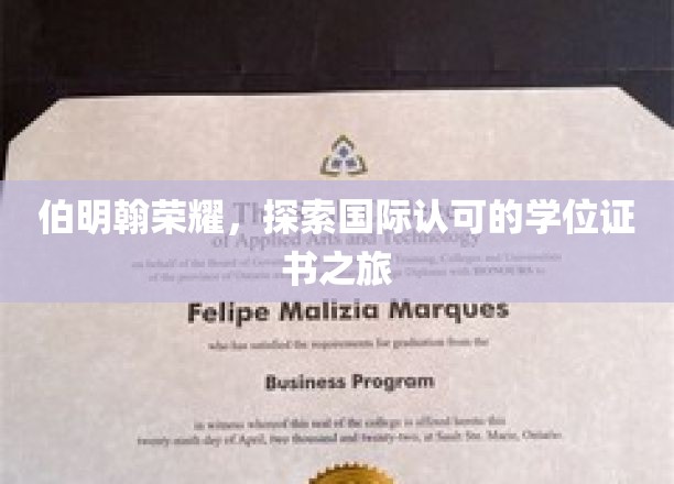 伯明翰荣耀，探索国际认可的学位证书之旅