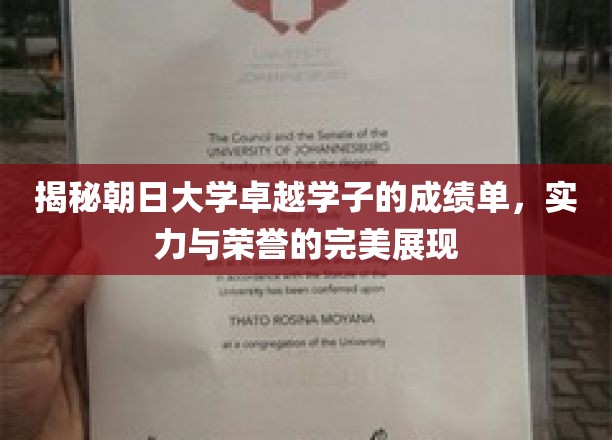 朝日骄子风采，卓越学子成绩单背后的荣耀与实力