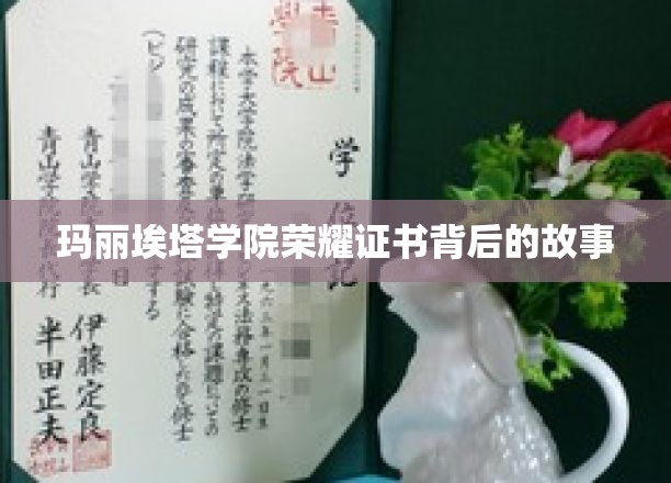 玛丽埃塔学院荣耀证书背后的故事