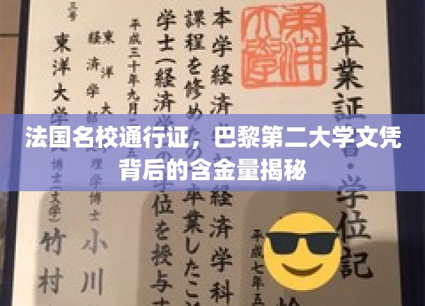 法国名校通行证，巴黎第二大学文凭背后的含金量揭秘