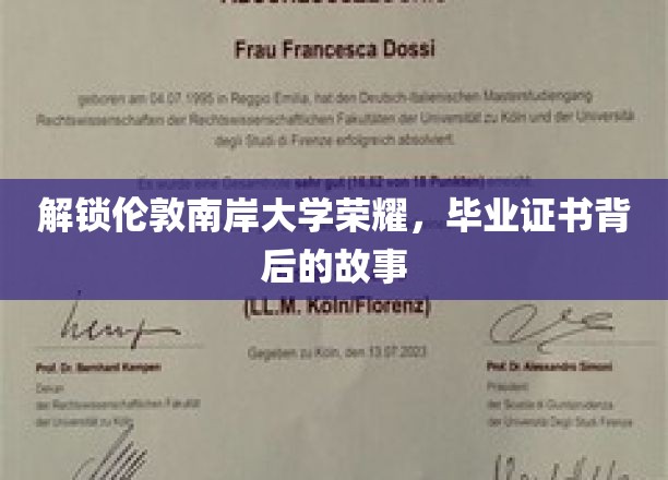 揭秘伦敦南岸大学荣耀，毕业证书背后的传奇历程