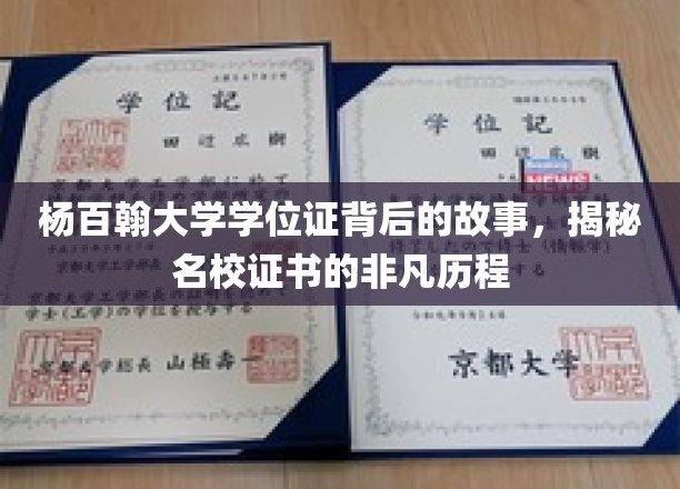 杨百翰大学学位证背后的传奇，探寻名校证书的非凡成长之路