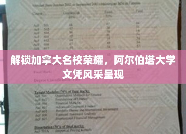 解锁加拿大名校荣耀，阿尔伯塔大学文凭风采呈现