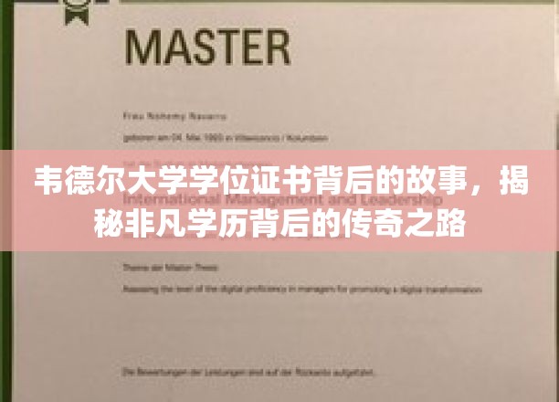韦德尔大学学位证书背后的故事,揭秘非凡学历背后的传奇之路