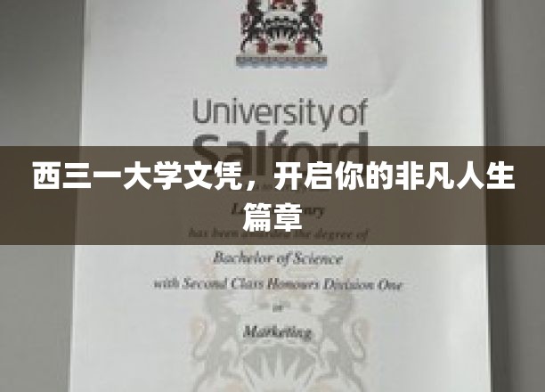 西三一文凭，解锁非凡人生新起点