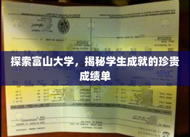 探索富山大学，揭秘学生成就的珍贵成绩单