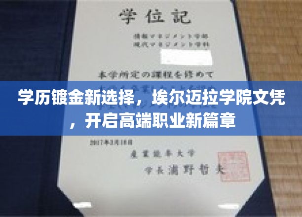 埃尔迈拉学院高学历认证，成就你的精英职业梦