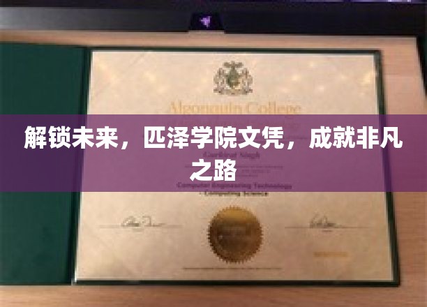 未来通行证，匹泽学院文凭，开启非凡人生旅程