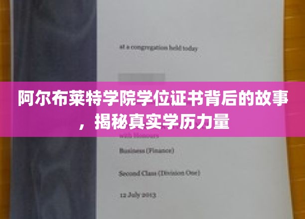 阿尔布莱特学院证书之谜，探寻学历背后的真实影响力