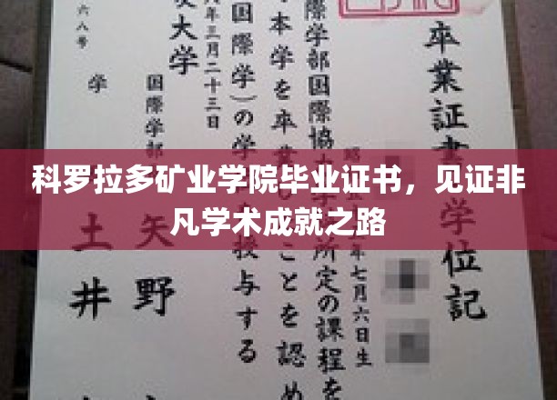 科罗拉多矿业学院毕业证书，见证非凡学术成就之路