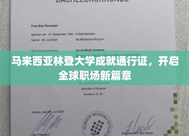 马来西亚林登大学成就通行证，开启全球职场新篇章