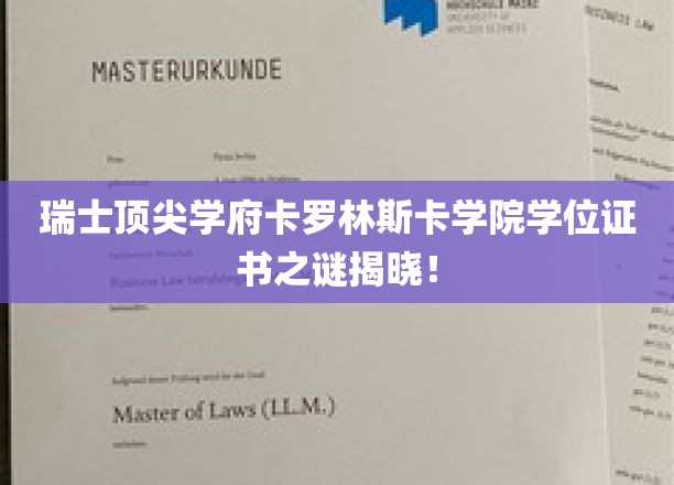 揭秘卡罗林斯卡学院学位证书背后的传奇故事