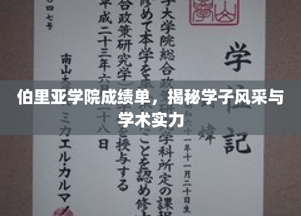 伯里亚学子风采展，成绩单背后的学术实力揭秘