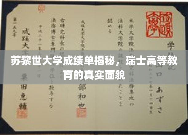 苏黎世大学成绩单揭秘，瑞士高等教育的真实面貌