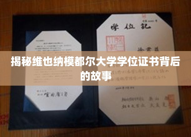 揭秘维也纳模都尔大学学位证书背后的故事