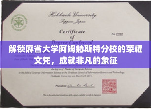 麻省大学阿姆赫斯特荣耀文凭，开启非凡成就的通行证