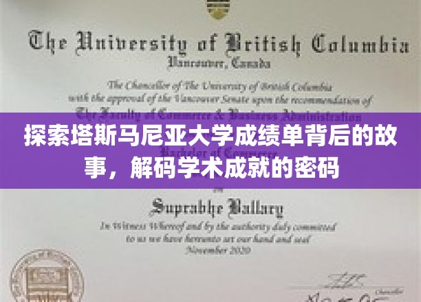 探索塔斯马尼亚大学成绩单背后的故事，解码学术成就的密码
