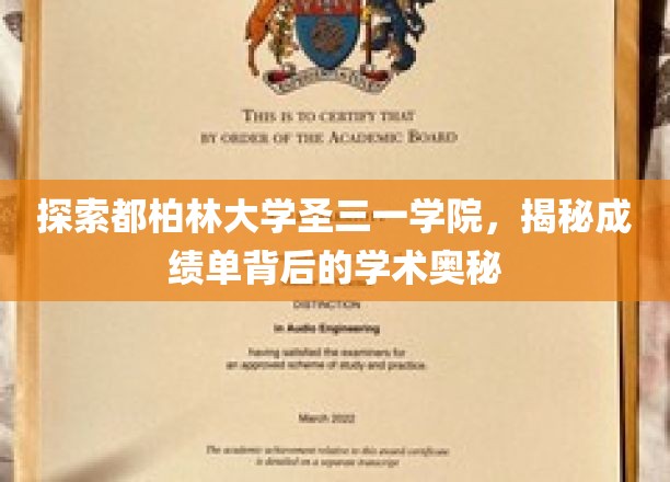 解锁都柏林圣三一学院的学术密码，揭秘成绩单背后的世界