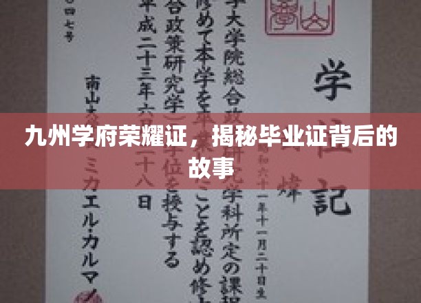 九州学府荣耀证，揭秘毕业证背后的故事