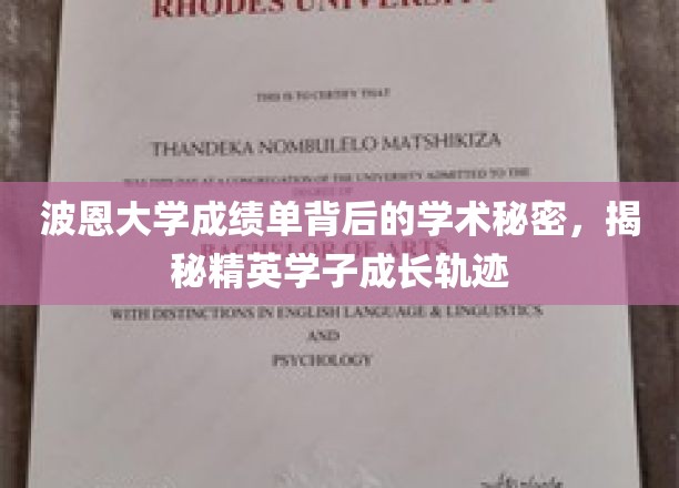 波恩大学学霸养成记，揭秘精英学子成绩单背后的成长奥秘
