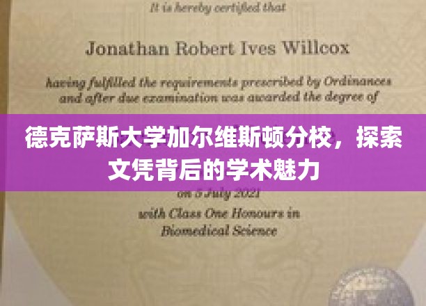 德克萨斯大学加尔维斯顿分校，揭秘学术殿堂的文凭魅力