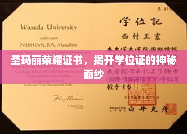 圣玛丽荣耀证书，一探学位证的非凡内涵