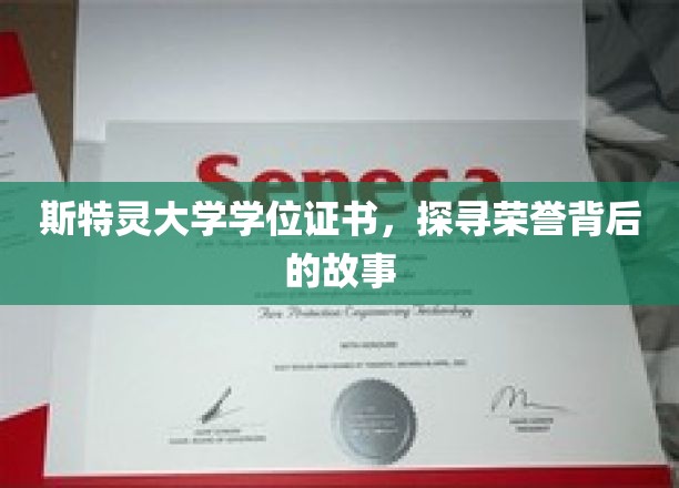 揭开斯特灵荣耀证书背后的传奇历程