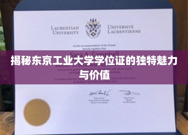 探索东京工业大学学位证的非凡魅力与深层价值