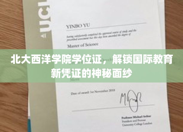 北大西洋学院学位证，解锁国际教育新凭证的神秘面纱